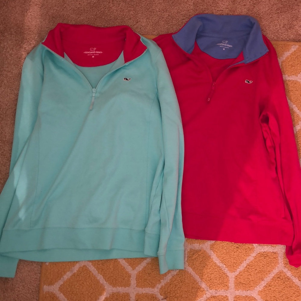 2 vineyard vines quarter zips